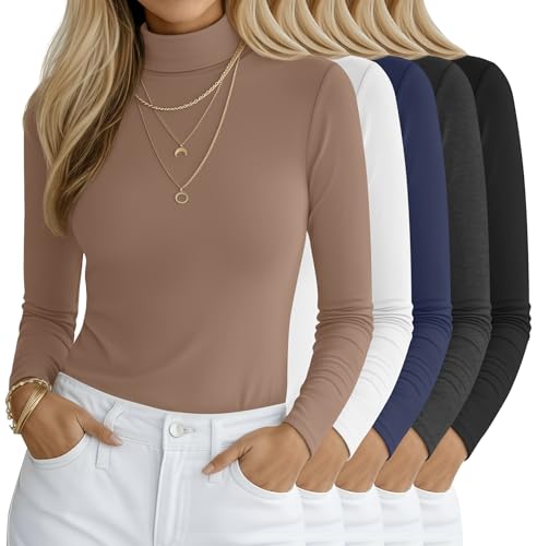 5-Pack Turtleneck Base Layer Tops