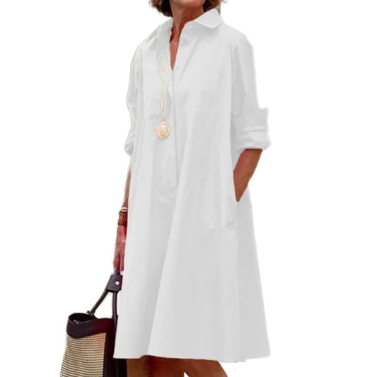 Floral Long Sleeve Shirt Dress