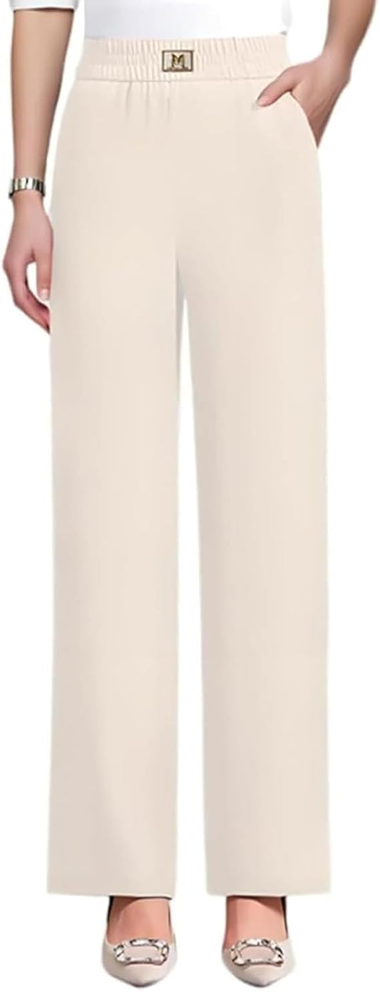 High Rise Pull-On Stretch Pants