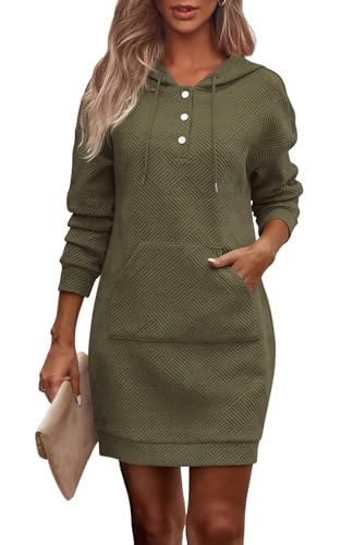 Textured Oversized Hoodie Dress