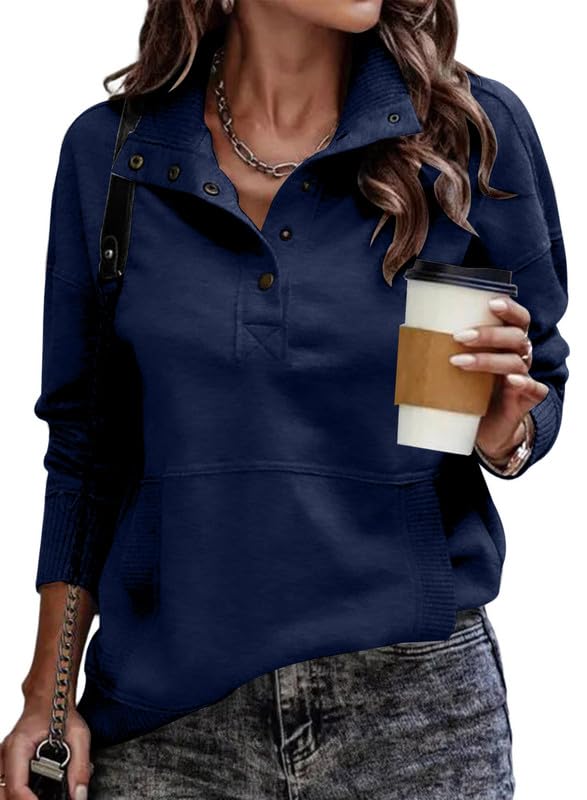 Stand Neck Drawstring Sweatshirt