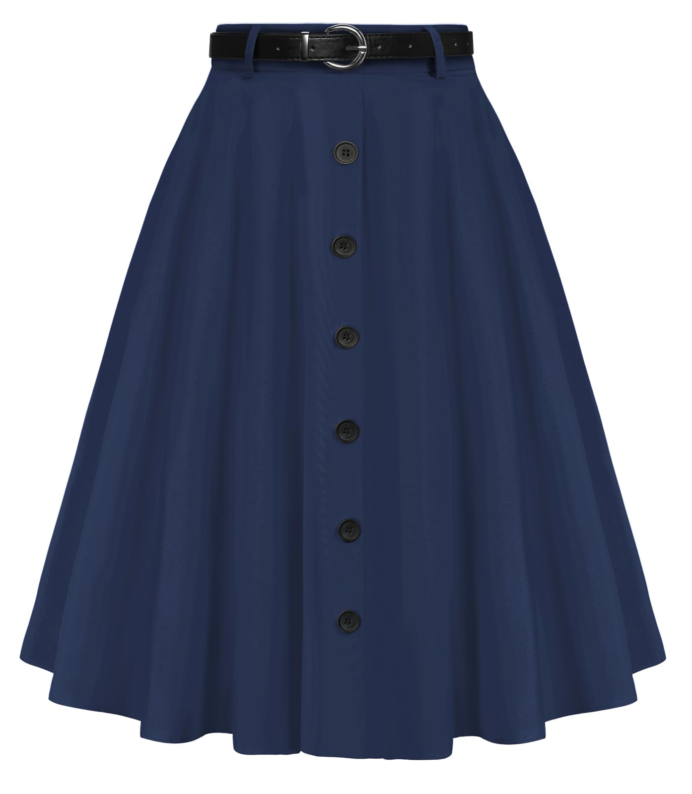 Vintage A-Line Midi Skirt