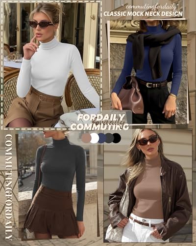 5-Pack Turtleneck Base Layer Tops