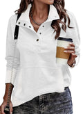 Stand Neck Drawstring Sweatshirt