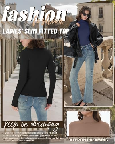 5-Pack Turtleneck Base Layer Tops