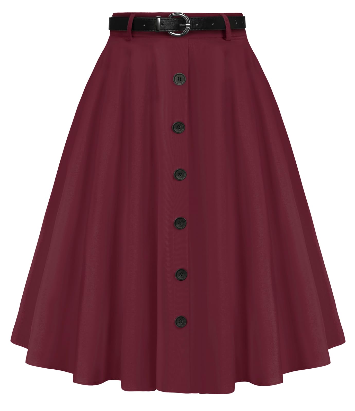 Vintage A-Line Midi Skirt