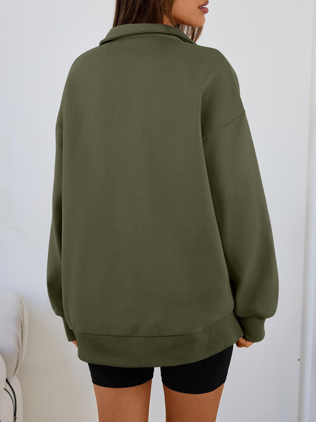 Oversized Half Zip Sweatshirt