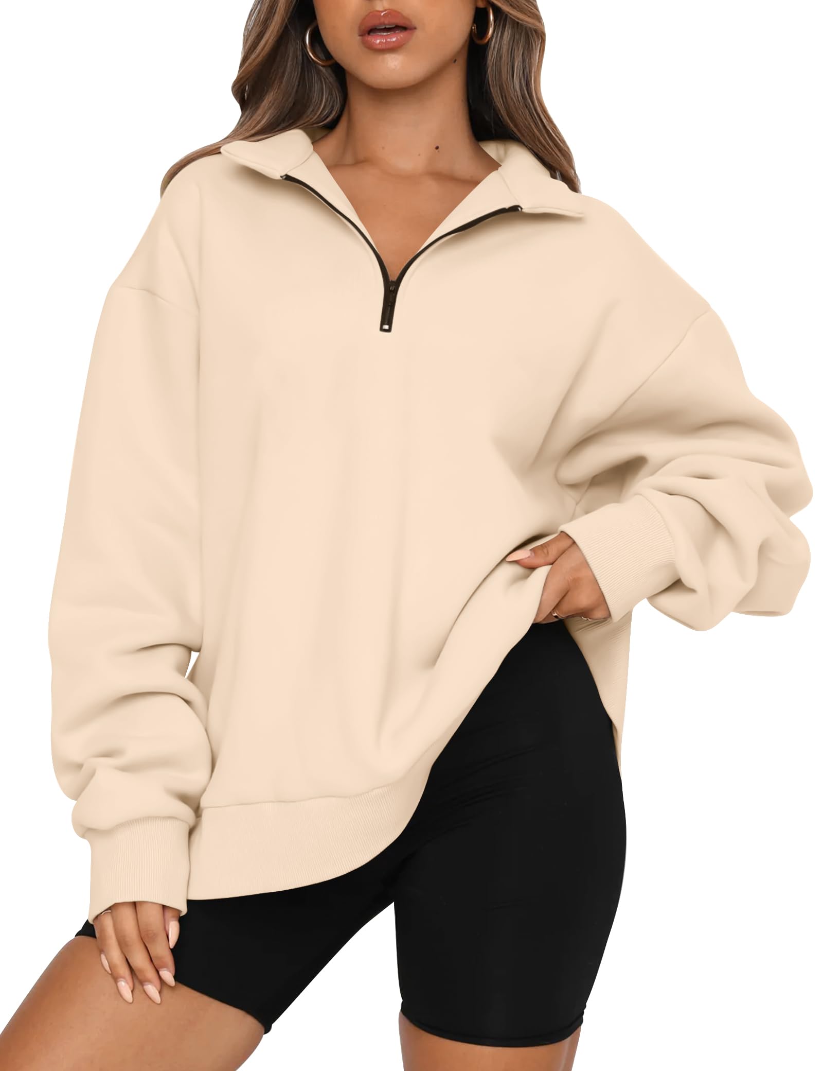 Oversized Half Zip Sweatshirt