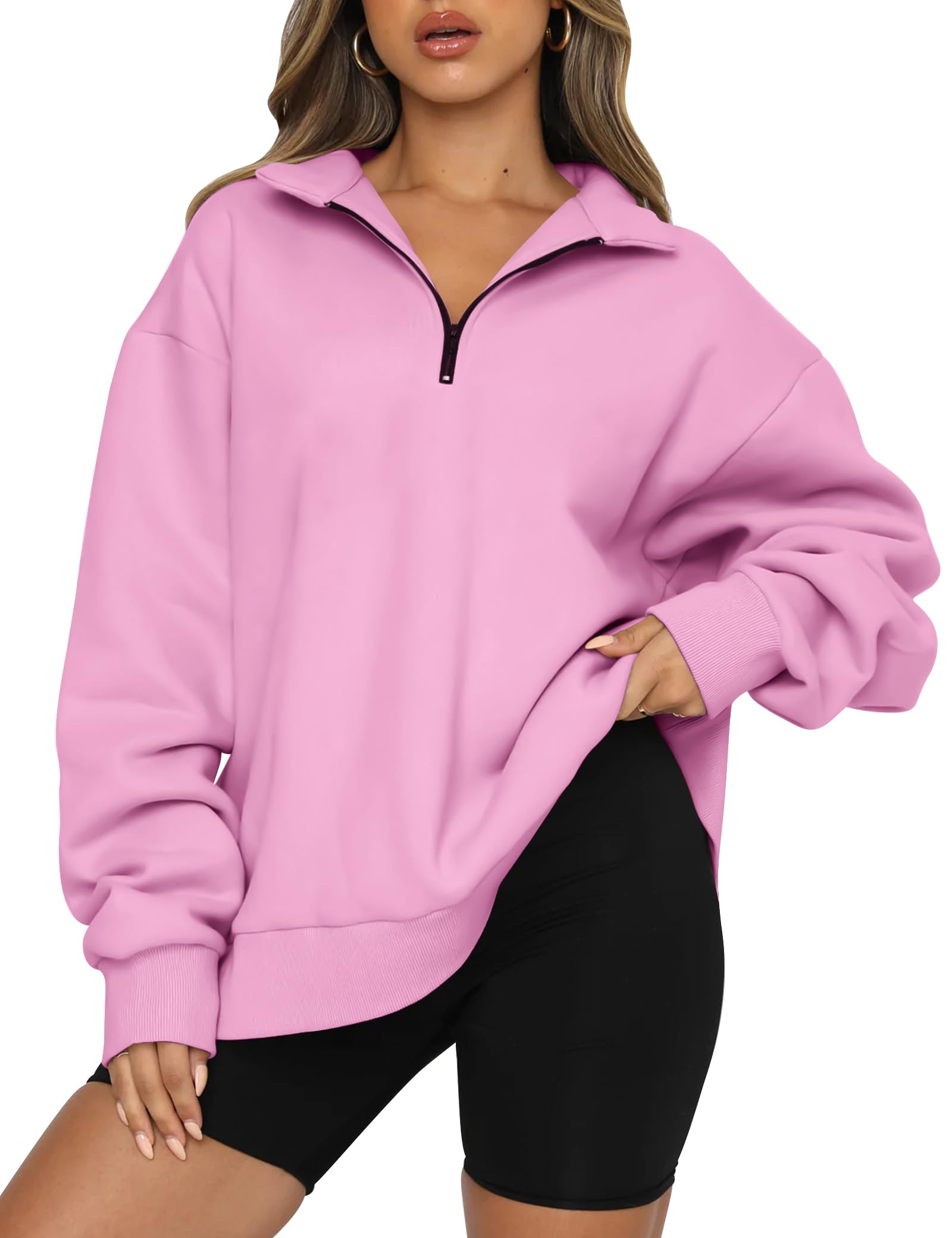 Oversized Half Zip Sweatshirt