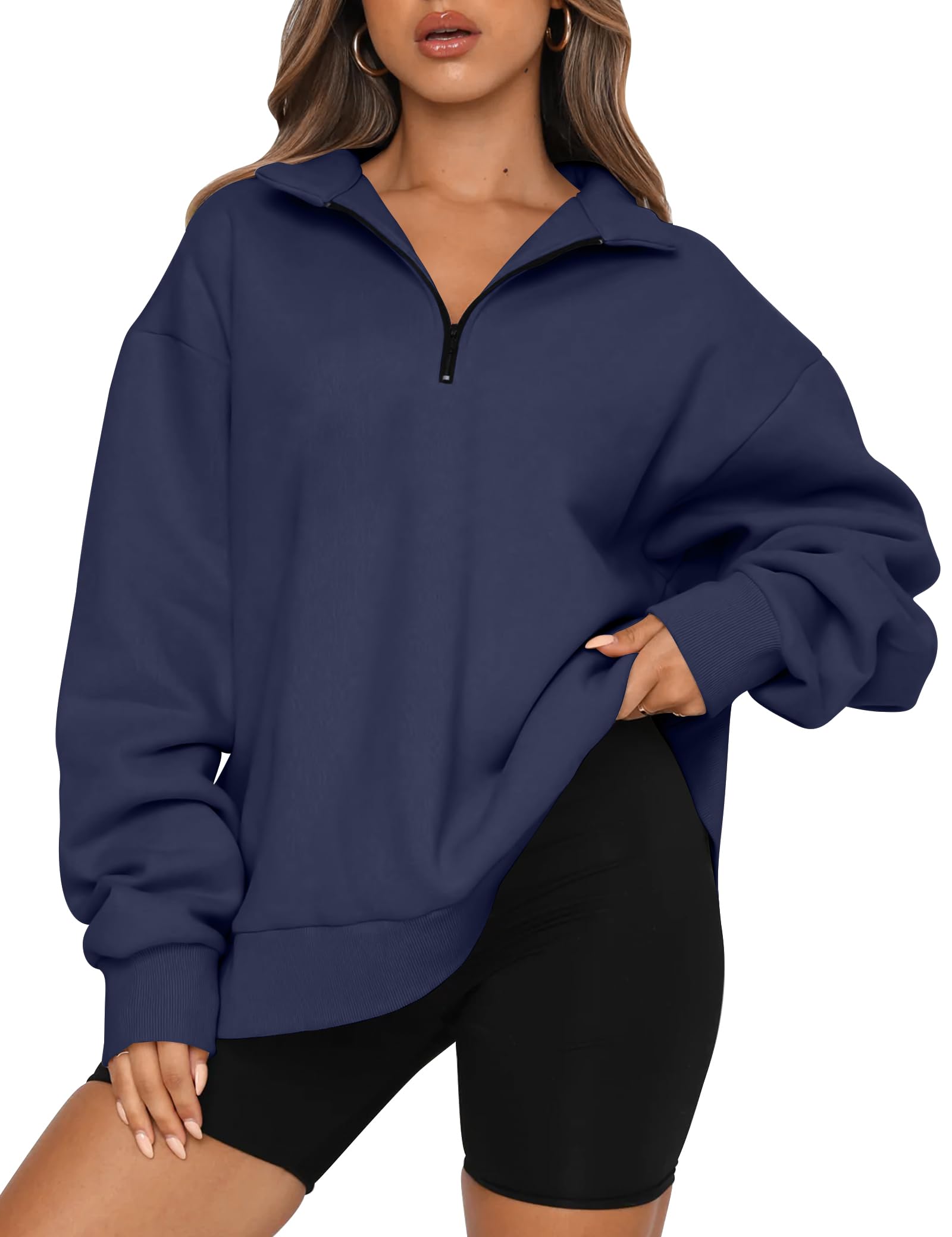 Oversized Half Zip Sweatshirt