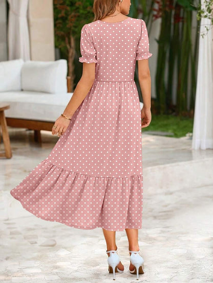 Tiered Flowy Midi Dress