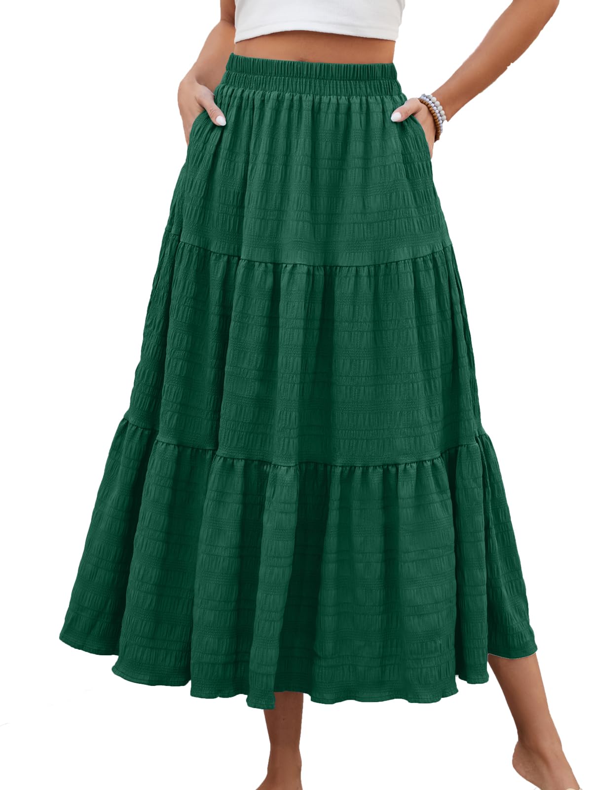 Tiered Flowy Maxi Skirt