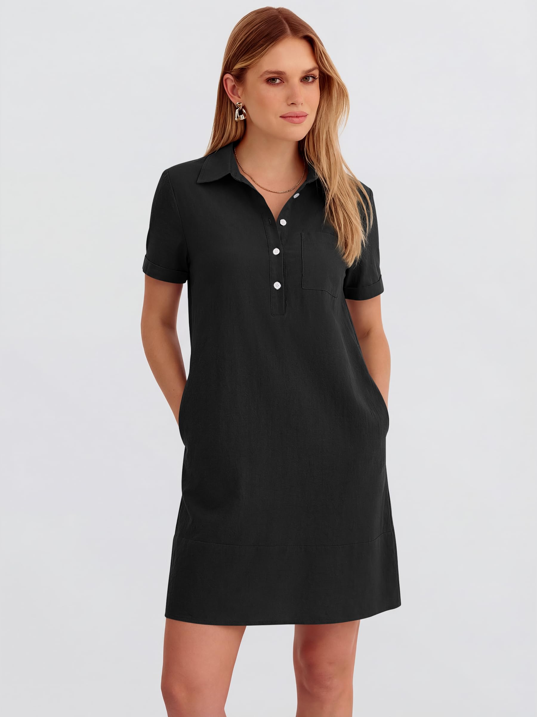 Casual Polo Shirt Dress