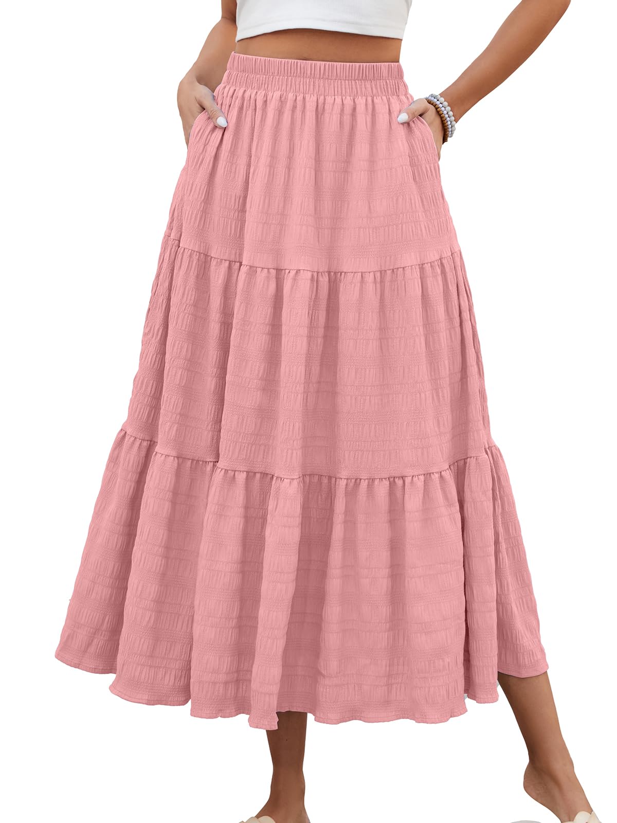 Tiered Flowy Maxi Skirt