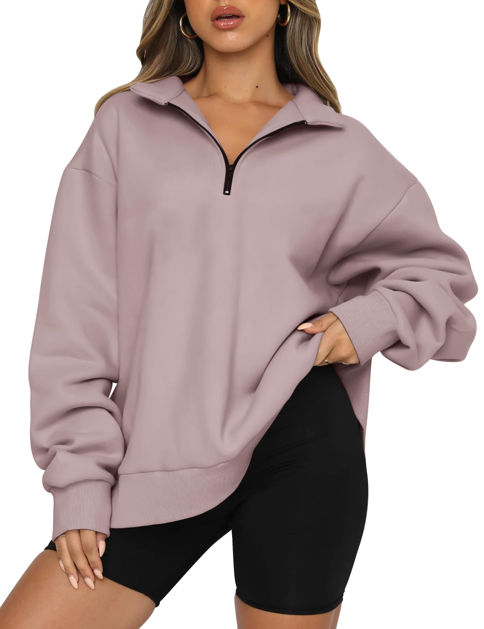 Oversized Half Zip Sweatshirt