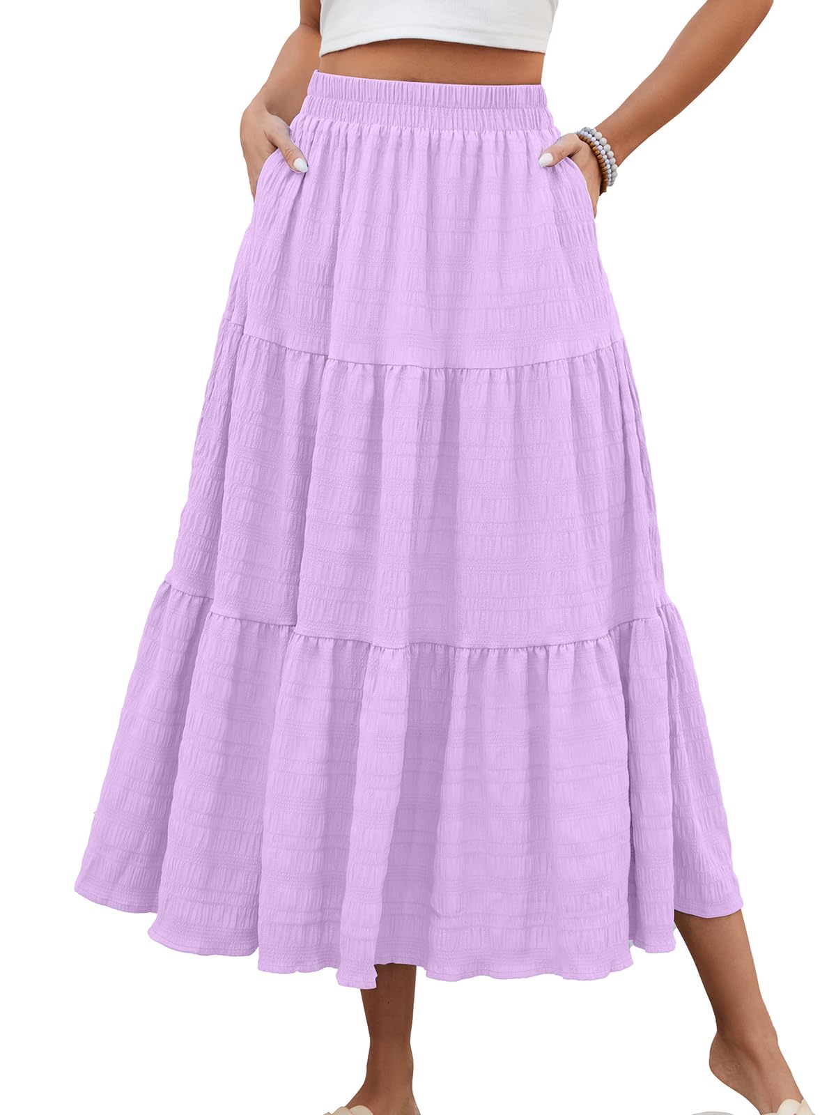 Tiered Flowy Maxi Skirt