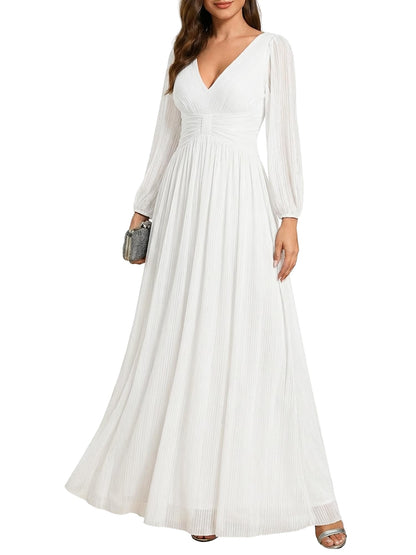 Glitter A-Line Evening Gown
