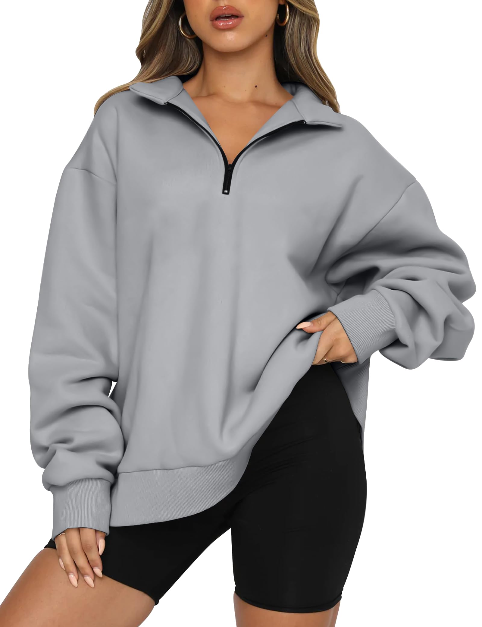 Oversized Half Zip Sweatshirt