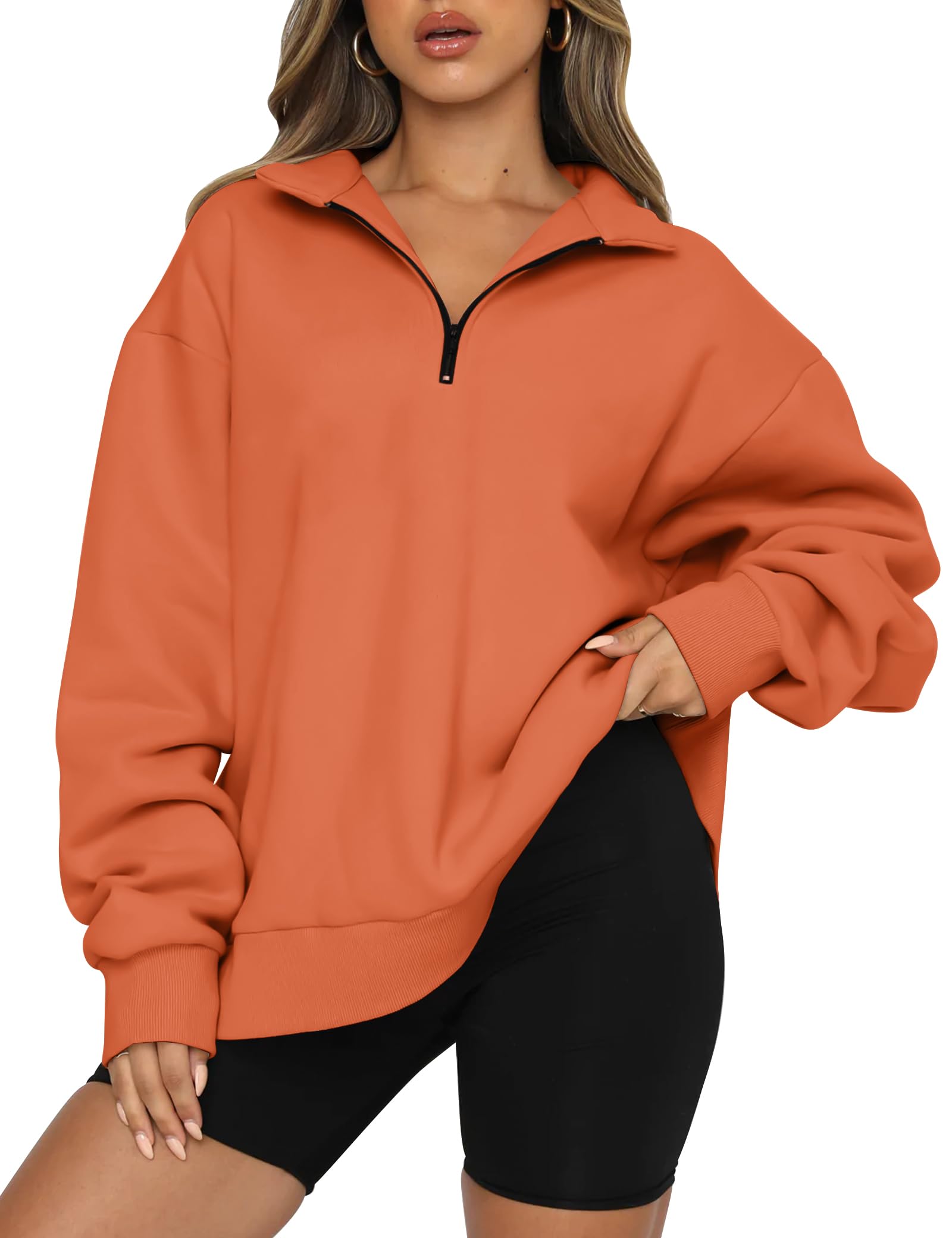 Oversized Half Zip Sweatshirt