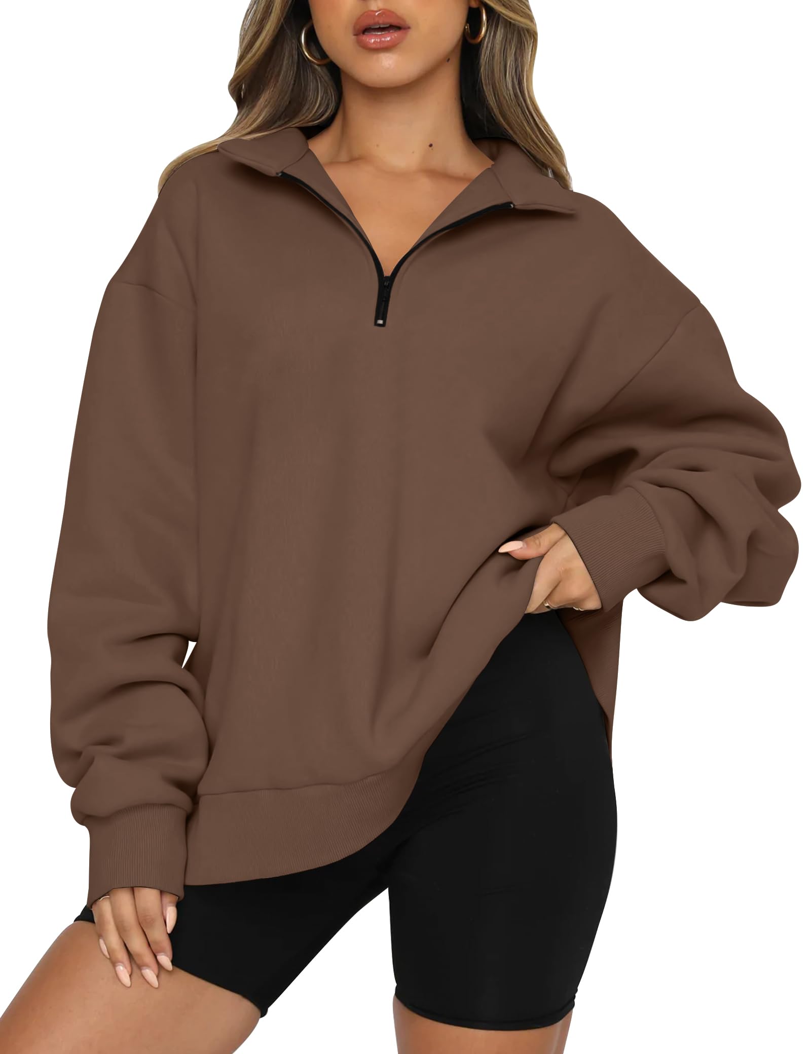 Oversized Half Zip Sweatshirt