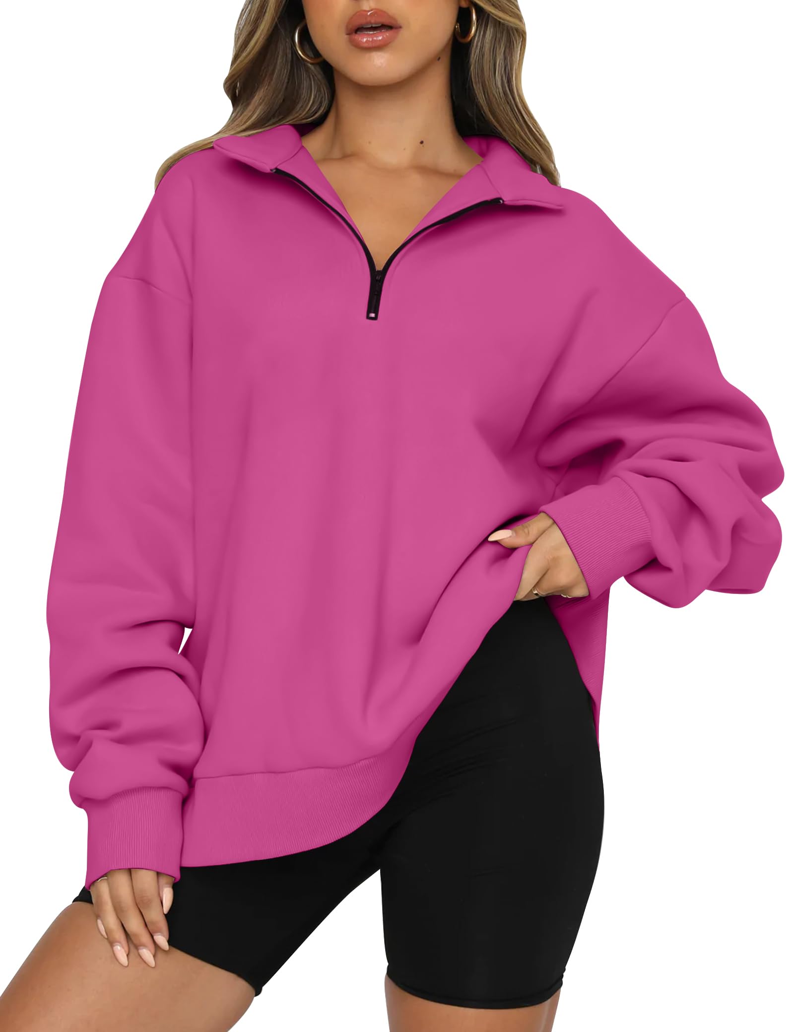 Oversized Half Zip Sweatshirt