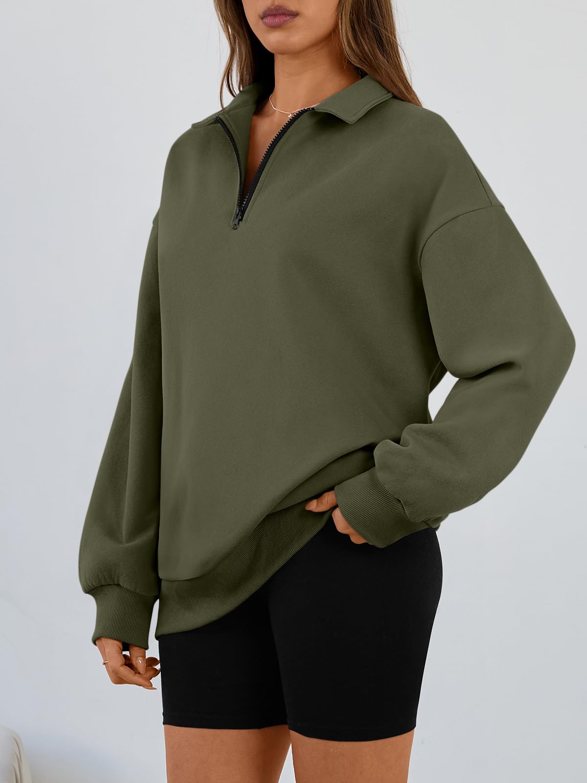 Oversized Half Zip Sweatshirt
