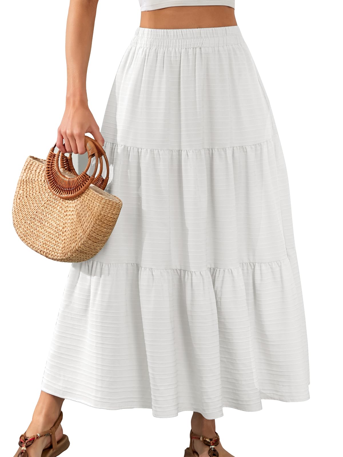 Tiered Flowy Maxi Skirt