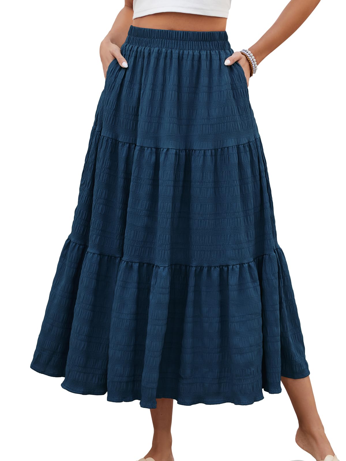 Tiered Flowy Maxi Skirt