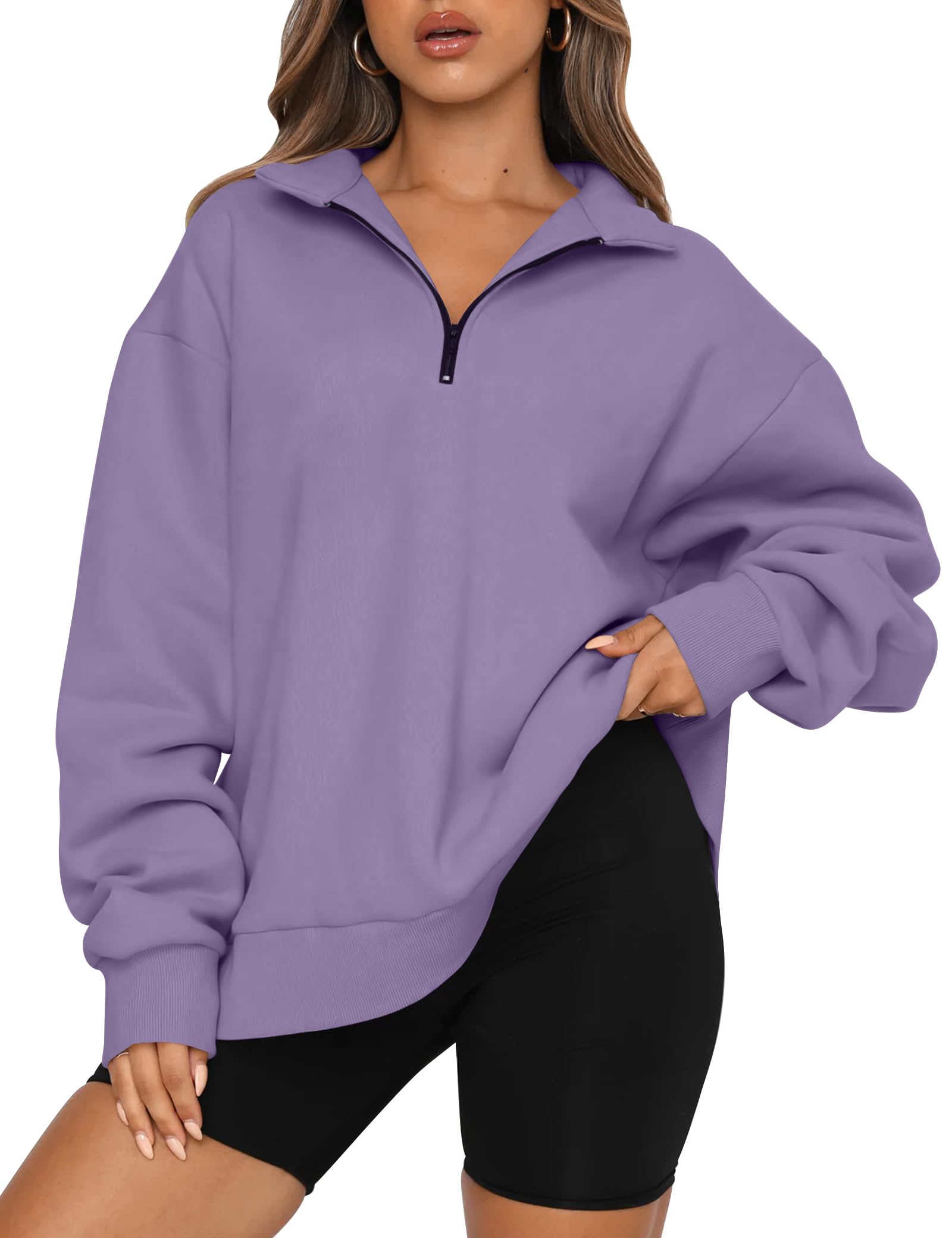 Oversized Half Zip Sweatshirt