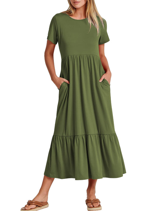 Tiered Flowy Maxi Dress