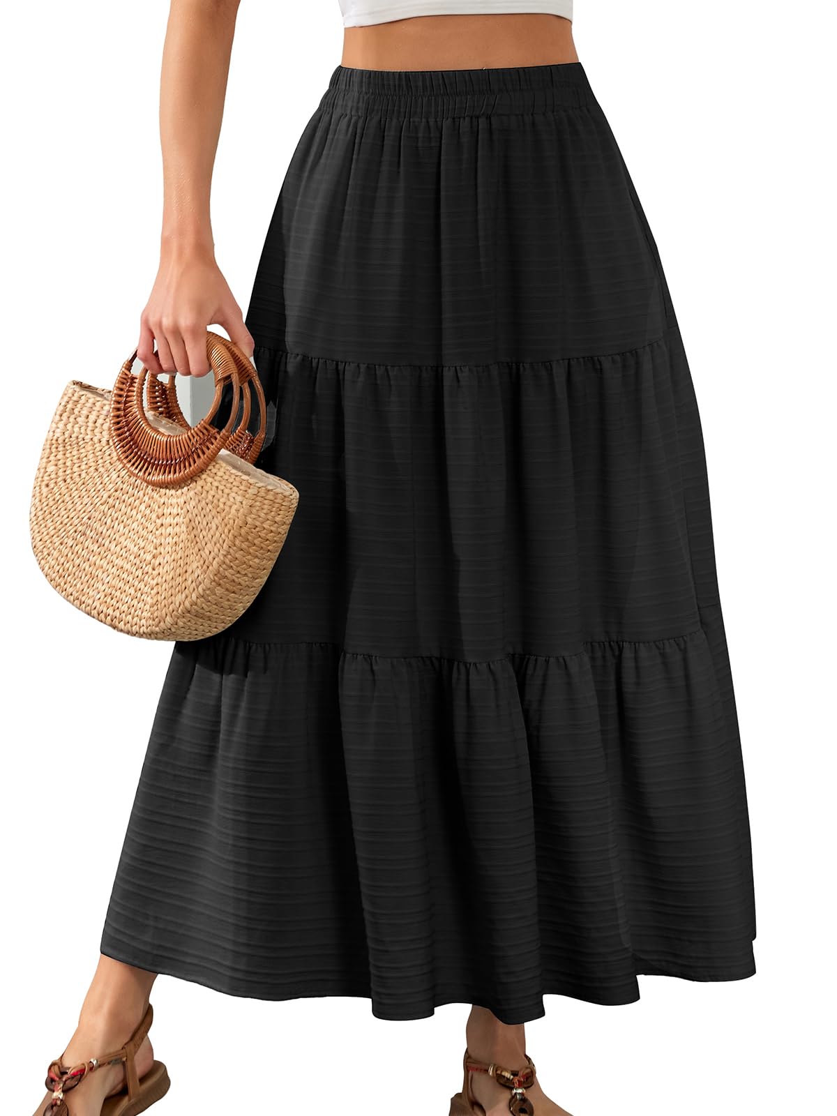 Tiered Flowy Maxi Skirt
