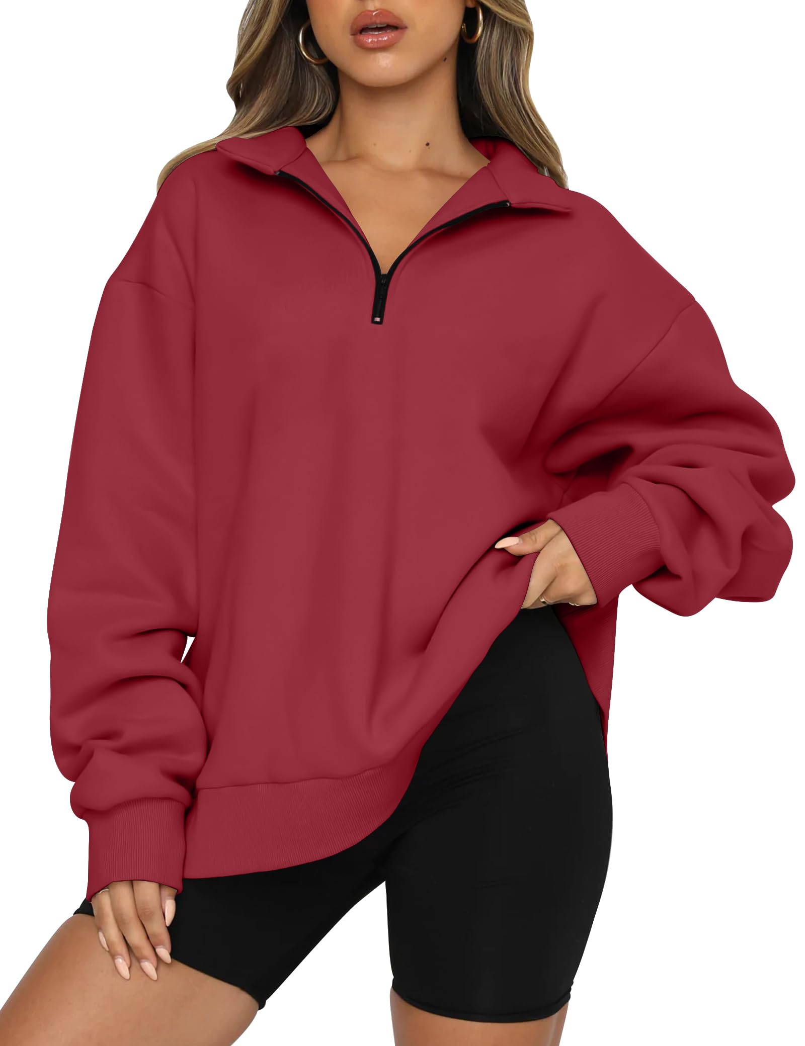 Oversized Half Zip Sweatshirt