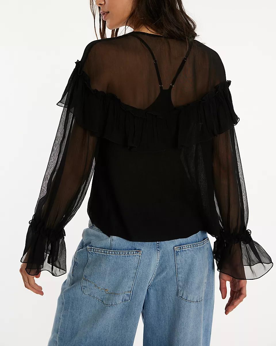 Boho Sheer Lace Blouse