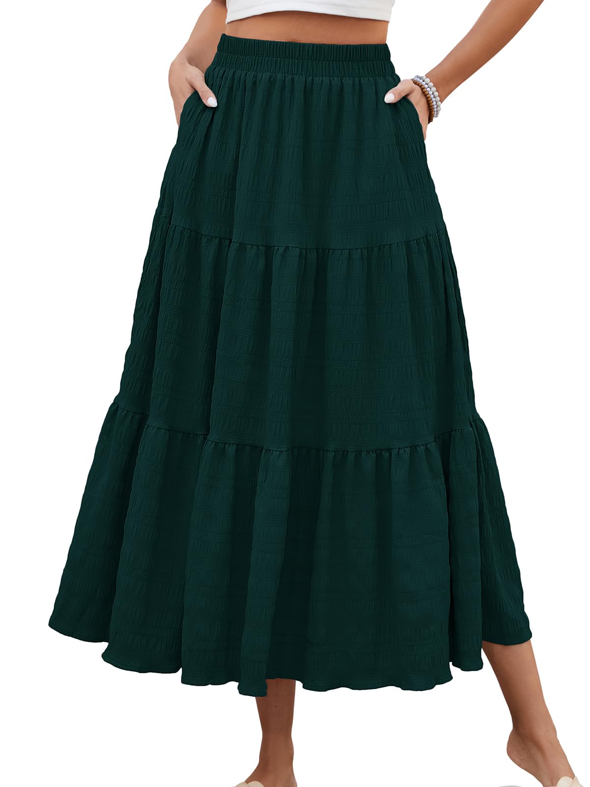 Tiered Flowy Maxi Skirt