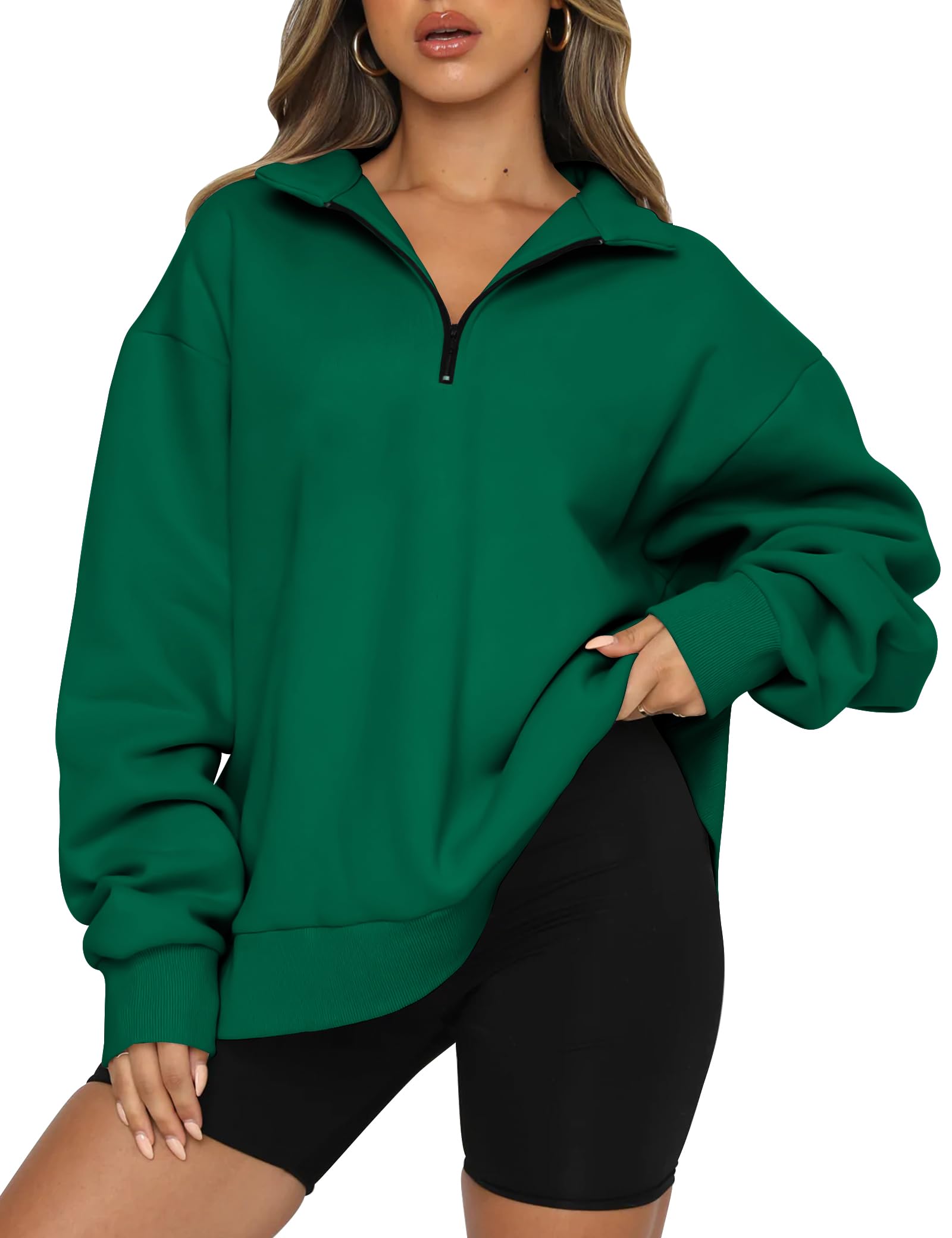 Oversized Half Zip Sweatshirt