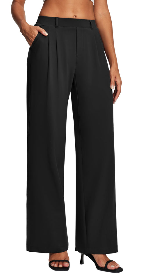 Pull-On Wide Leg Work Pants
