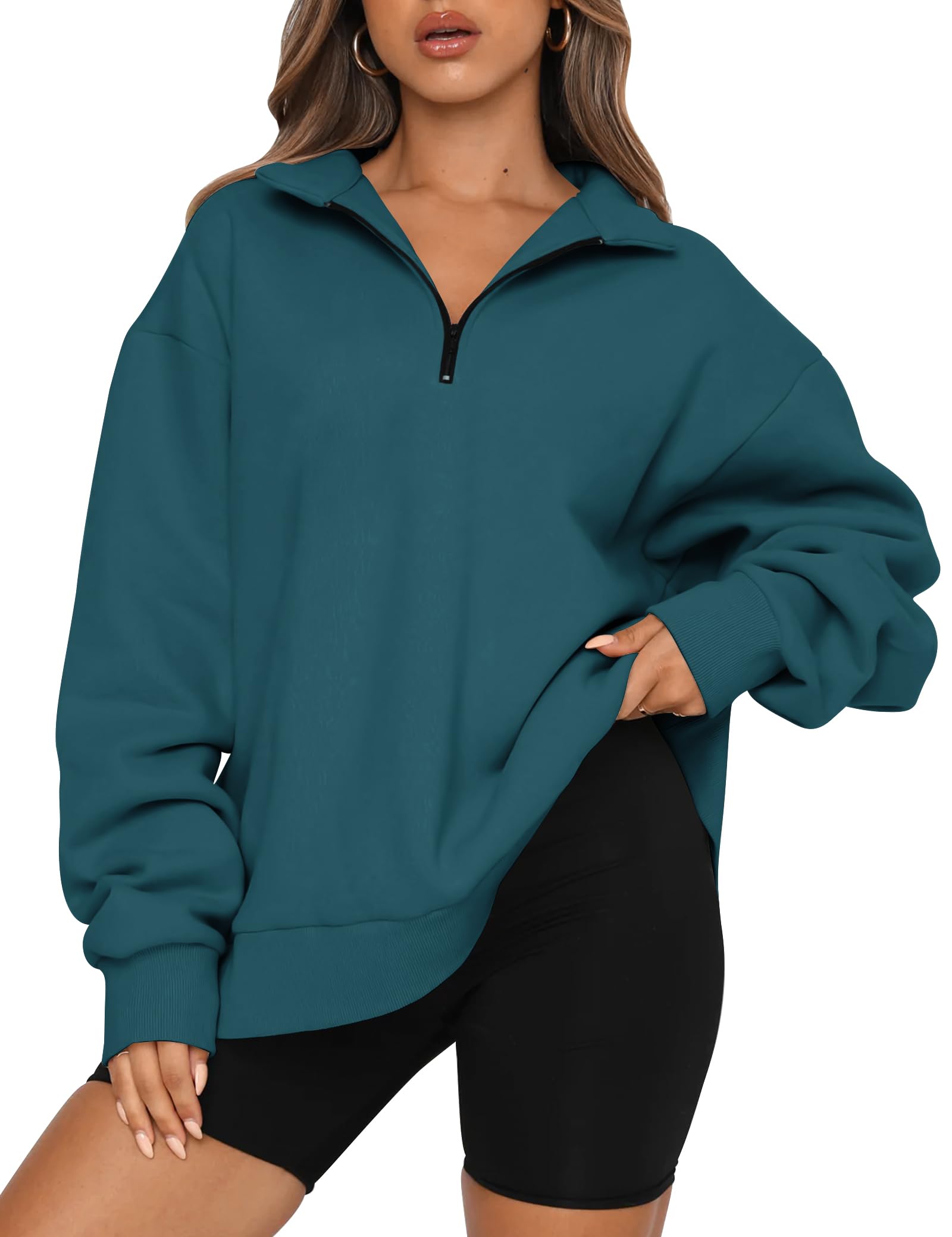 Oversized Half Zip Sweatshirt