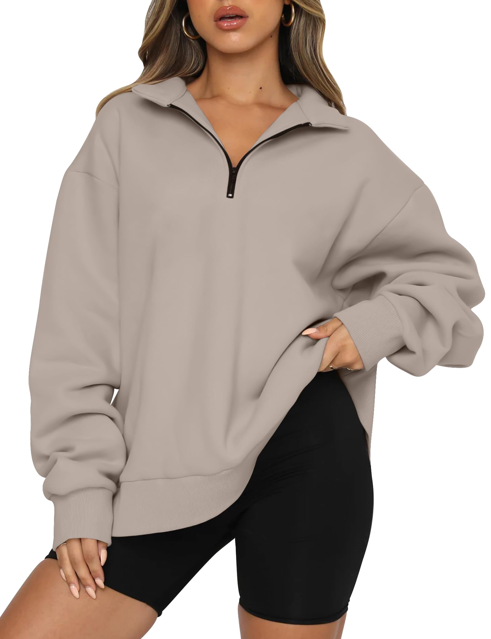 Oversized Half Zip Sweatshirt