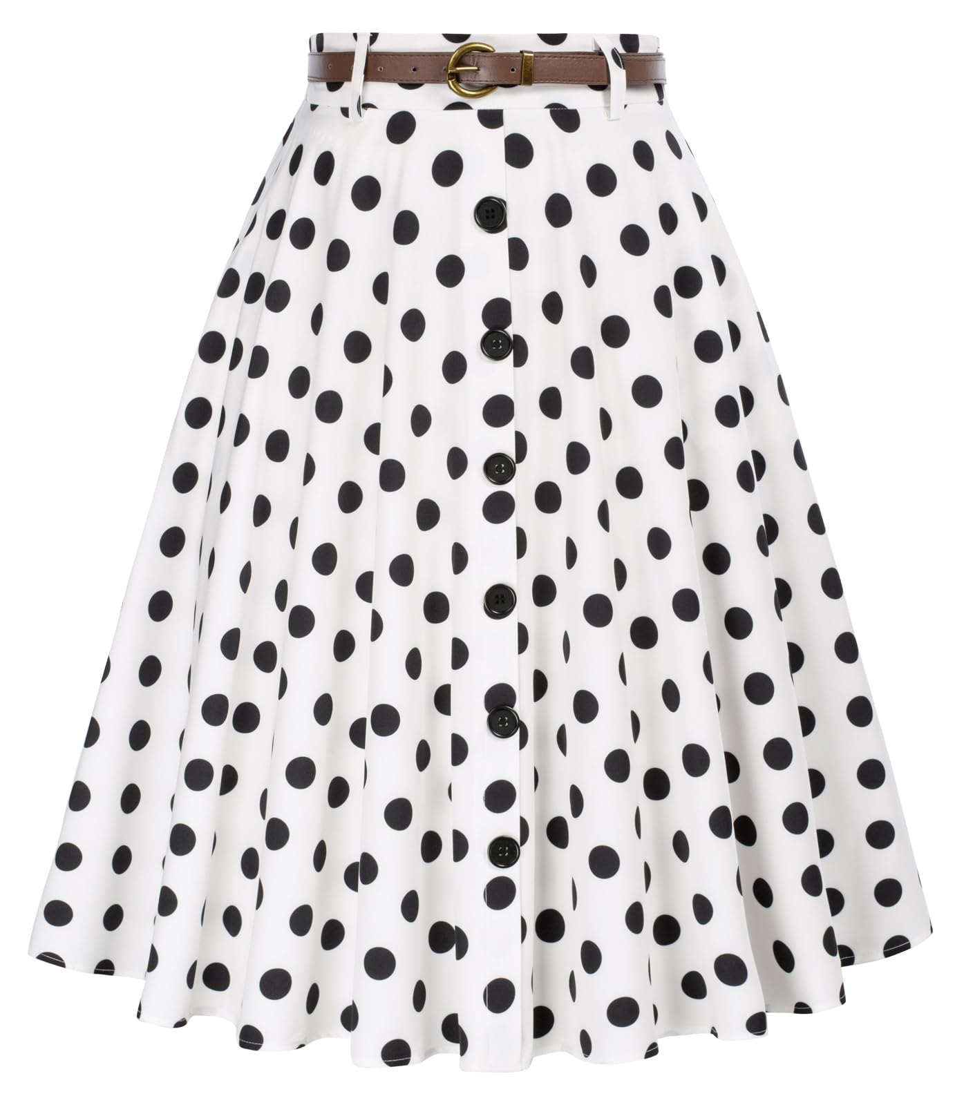 Vintage A-Line Midi Skirt