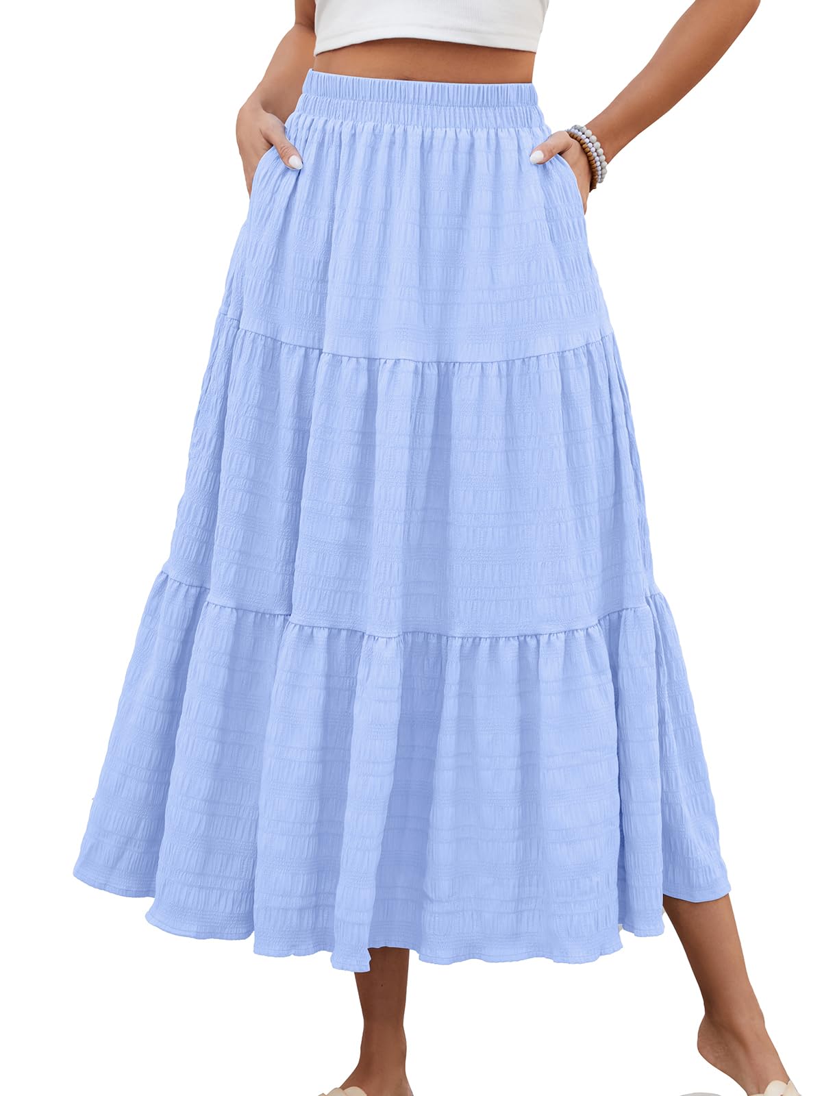Tiered Flowy Maxi Skirt