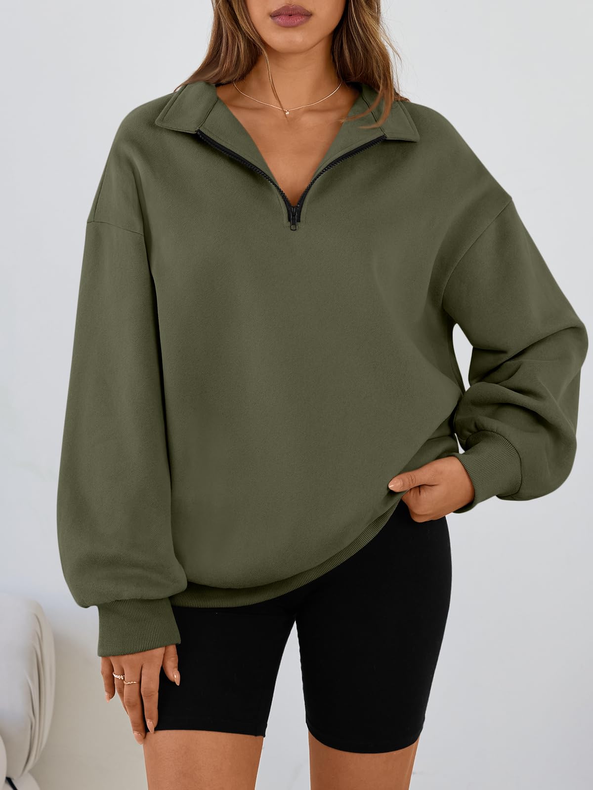 Oversized Half Zip Sweatshirt