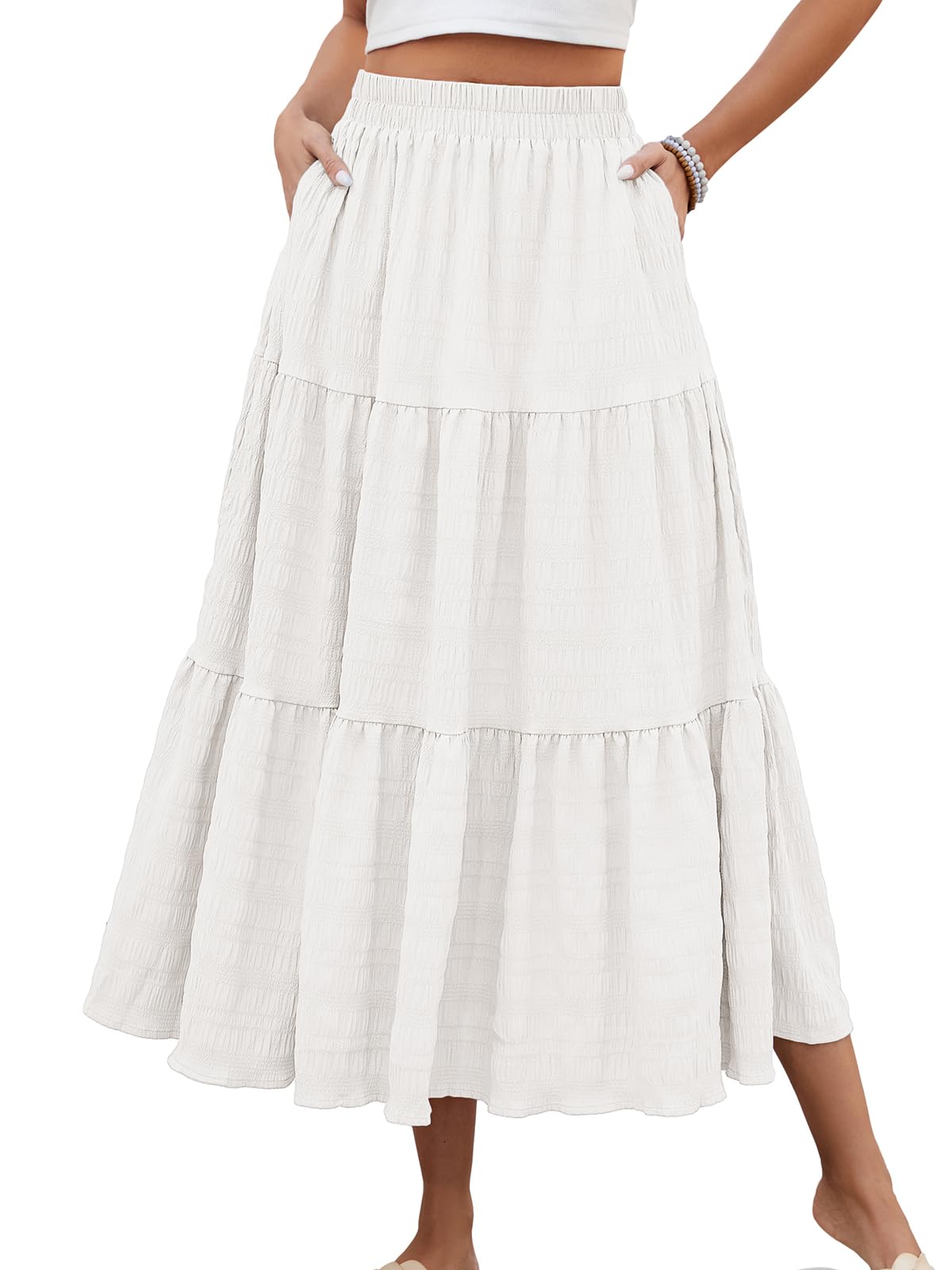 Tiered Flowy Maxi Skirt