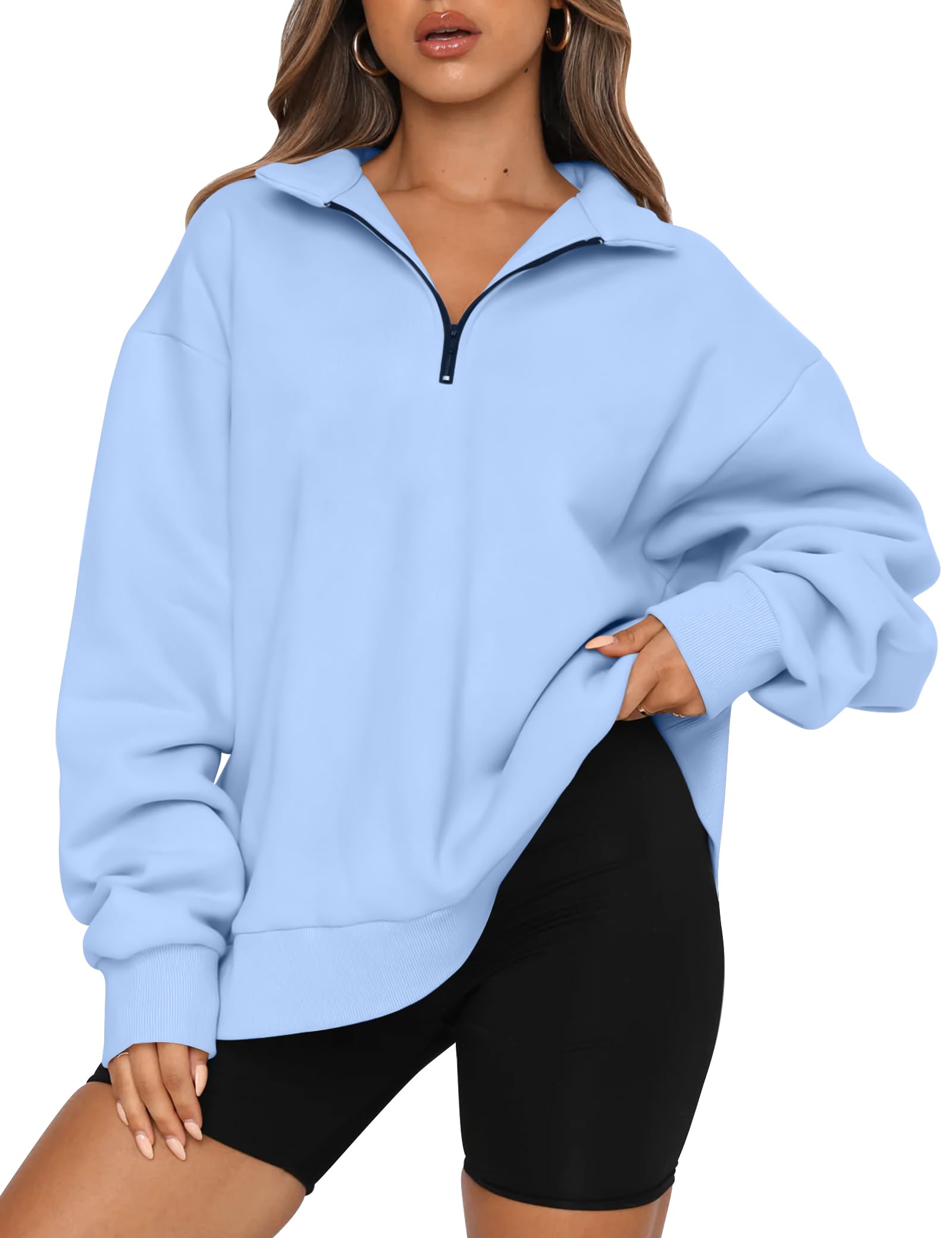 Oversized Half Zip Sweatshirt