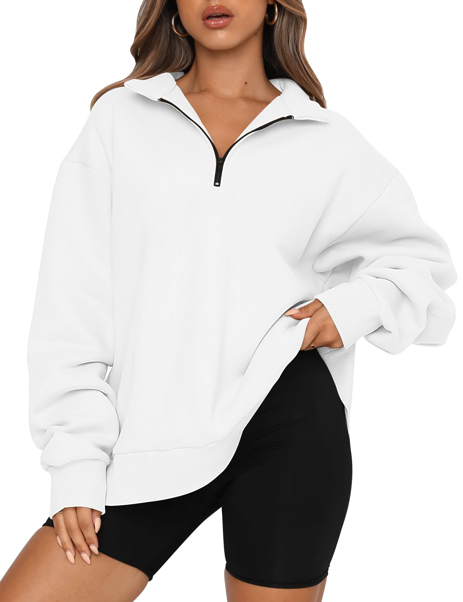 Oversized Half Zip Sweatshirt