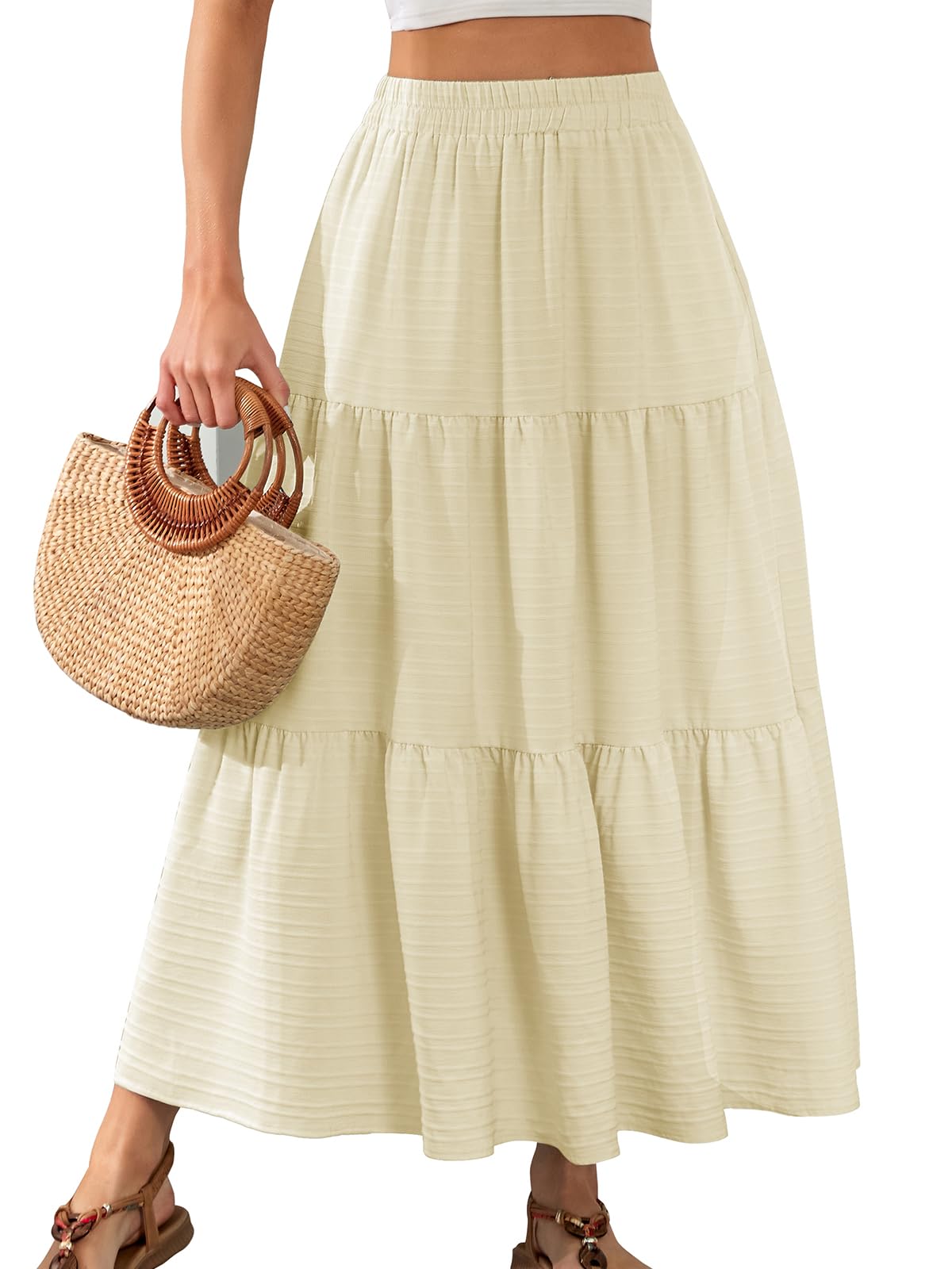 Tiered Flowy Maxi Skirt