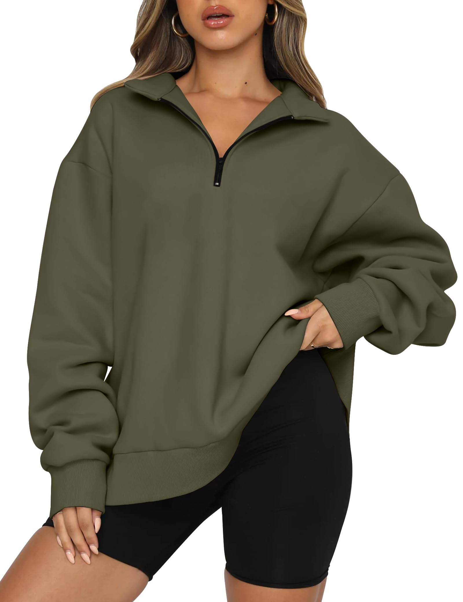 Oversized Half Zip Sweatshirt