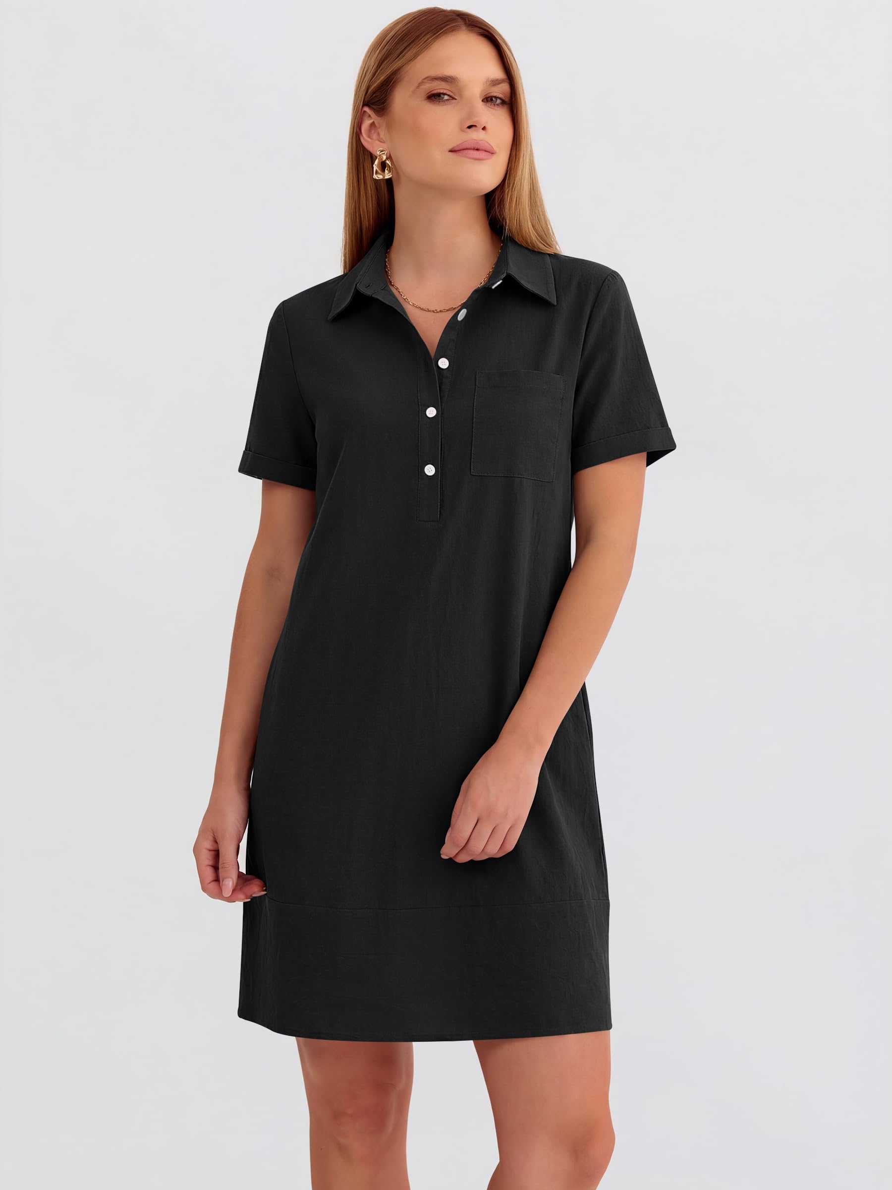 Casual Polo Shirt Dress
