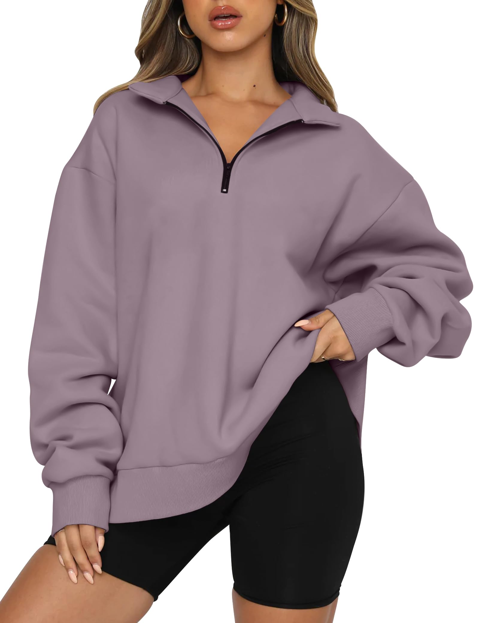 Oversized Half Zip Sweatshirt