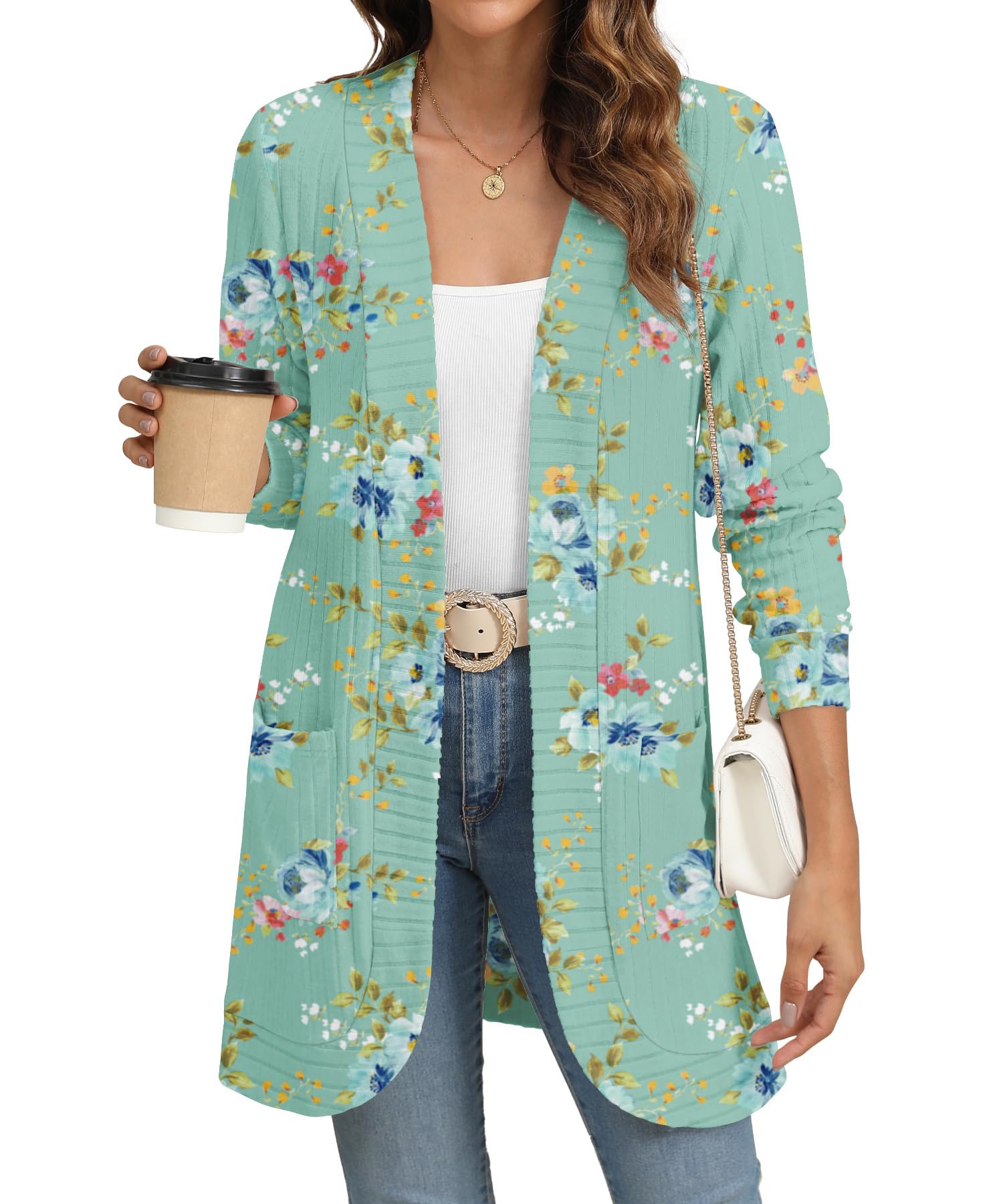 Open Front Knit Cardigan