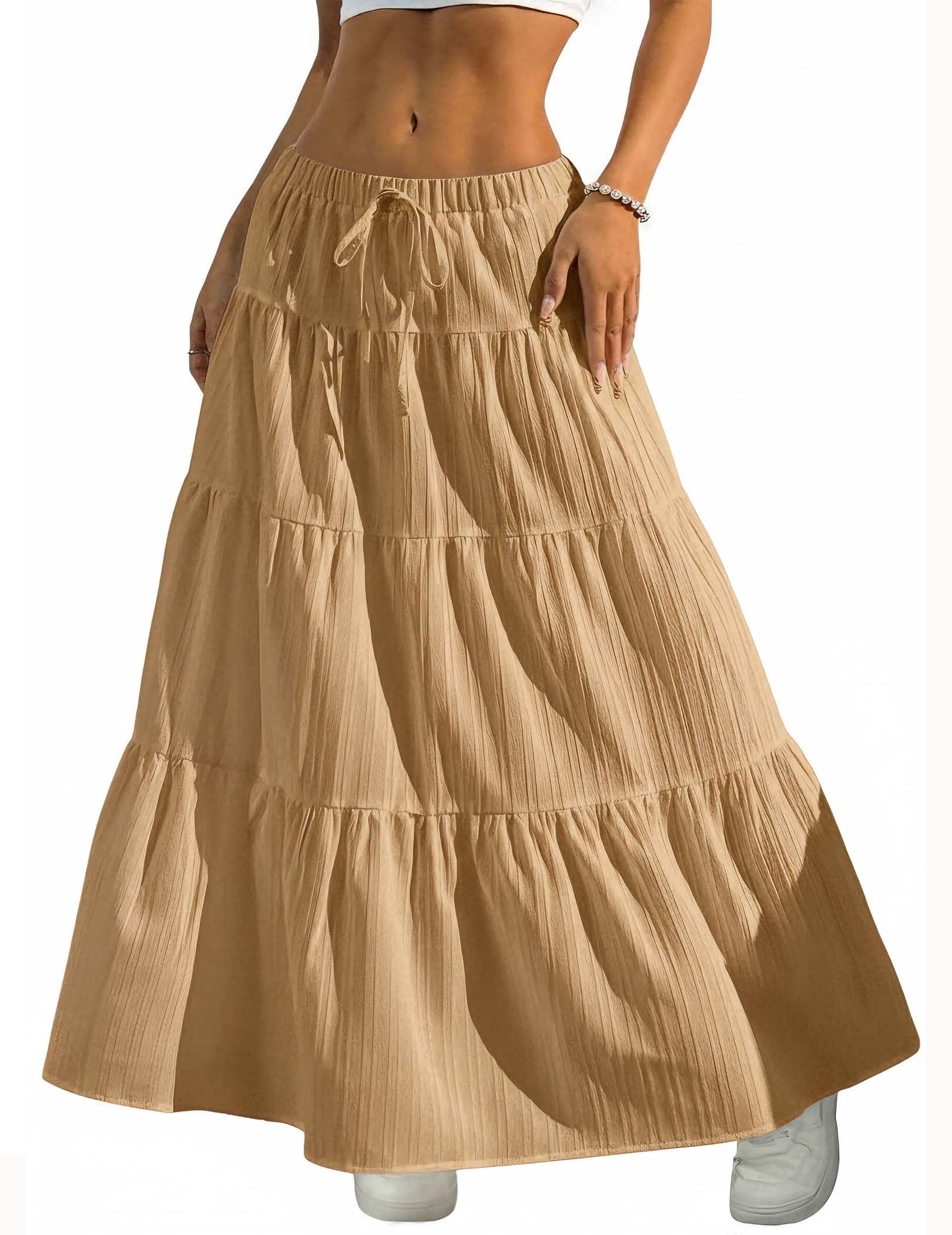 Boho Flowy Maxi Skirt